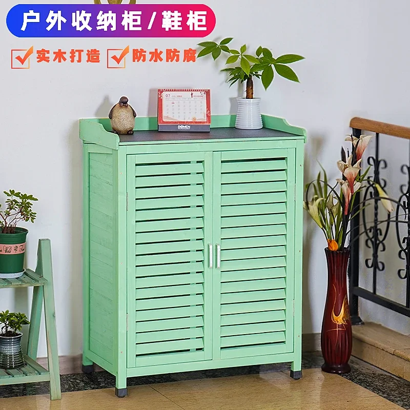 Outdoor tool storage cabinet, waterproof sunscreen, courtyard storage, utility box, household toy organization, villa door shoe