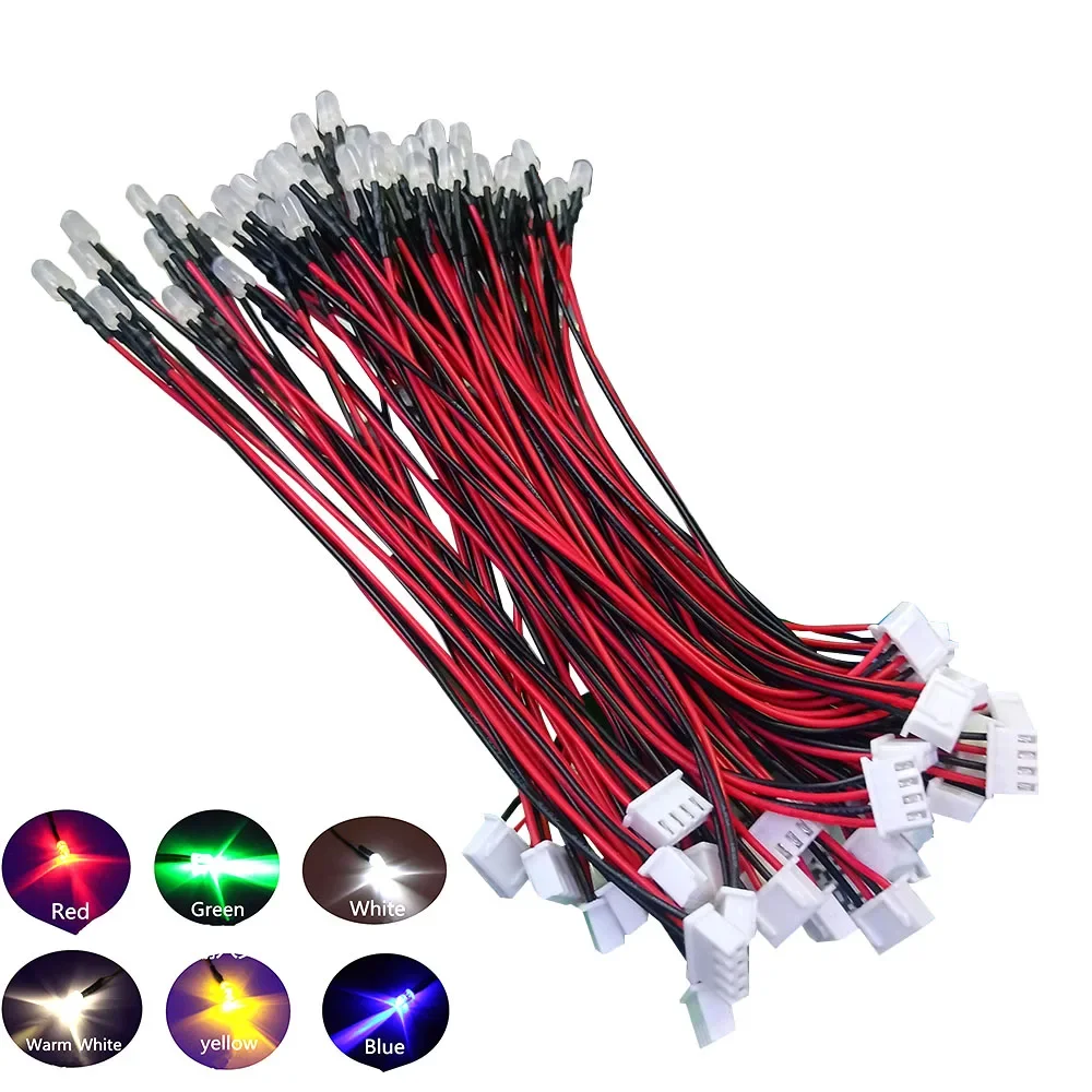 

5MM LED F3 F5 F8 F10 Signal Indicator Light 3V5V12V with Wiring Terminal PH20CM-4P Led Smd 3w Led