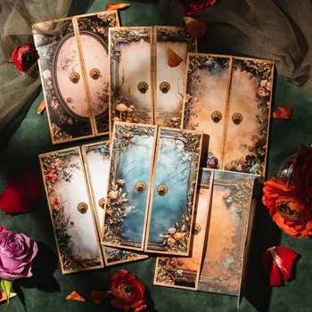 Mr. Paper-tijolo de papel material floral vintage, papéis básicos do manual, laticínios DIY, 6 estilos, 30 unidades por pacote