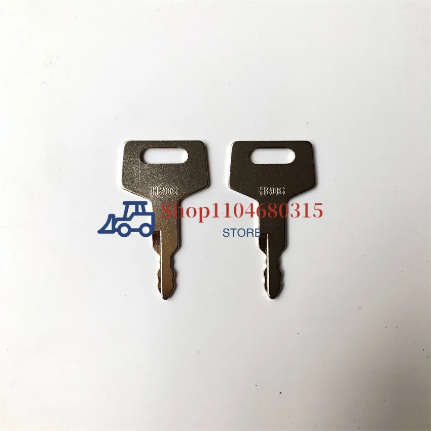 

2Pcs H806 Key for Takeuchi Excavator & Track LoaderEasy To Use Practical Durable BU1698X2