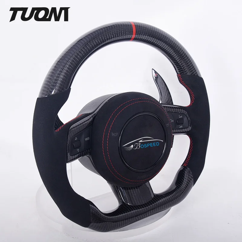 

For Audi TTRS R8 RS3 8P RS6 Customized Carbon Fibre Suede Steering Wheel Car Accessories