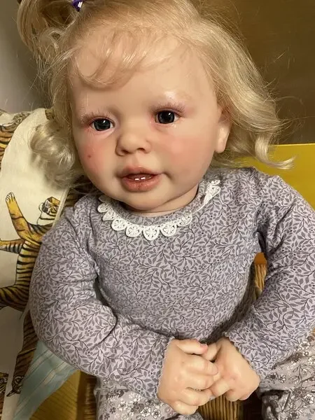 Customized Limited Supply 28inch Reborn Baby Katie Marie Already Finished Doll With Hand-Rooted Hair Huge Baby