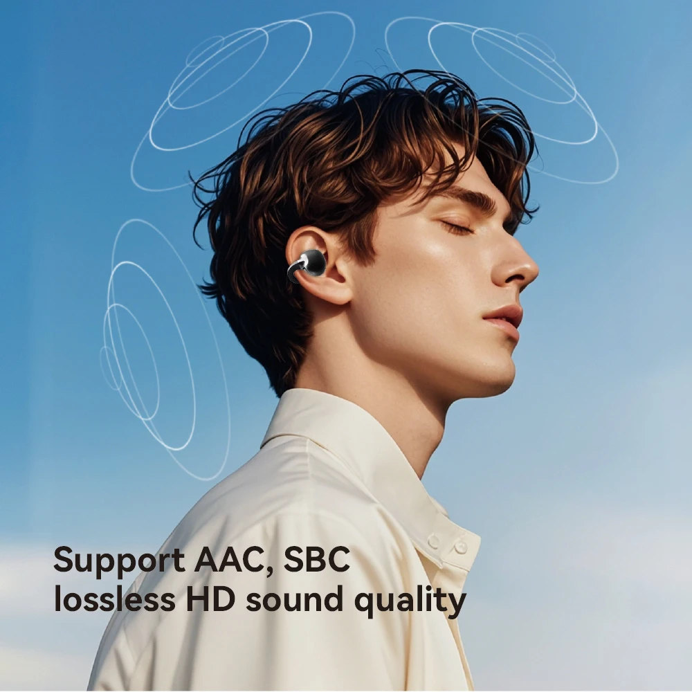 2025 Open-Ear Smart AI Earbud Active Noise Reduction Long Battery Life LED Indicator New Beambox Wireless Earphone