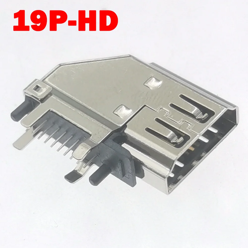 19Pin HDMI-compatible Female Connector Jack HD Socket Port 19 Pin Side-insertion 90 Degree HDMI-19P Connector