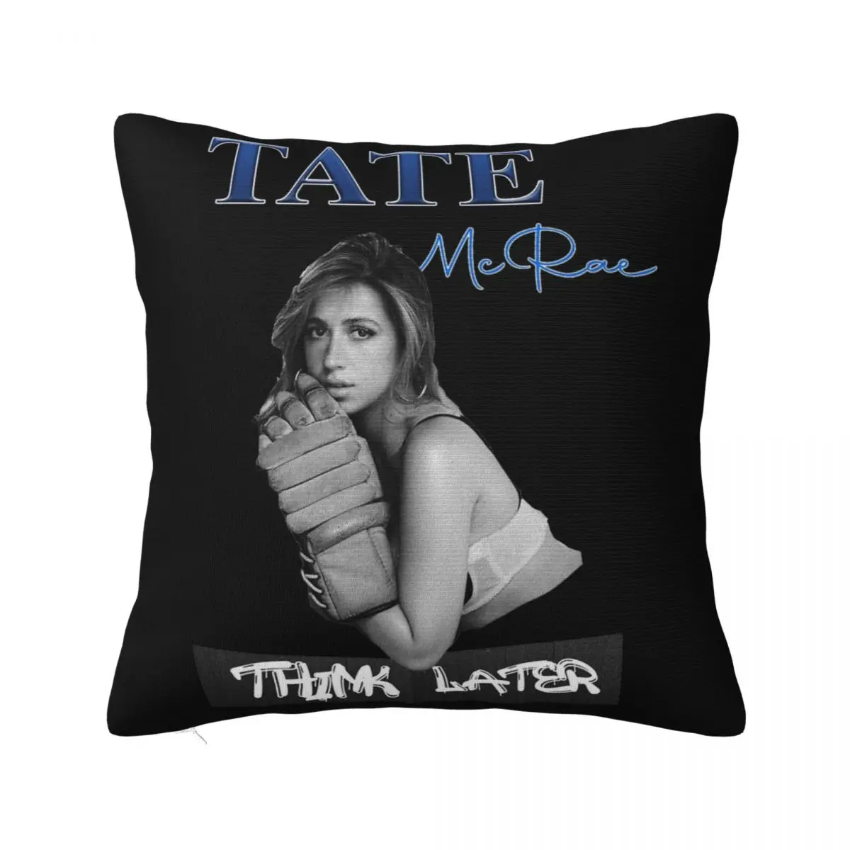 Tate Mcrae Think Later Vintage Album Pillowcase Double-sided Printing Polyester Cushion Cover Decor Throw Pillow Case Cover Home