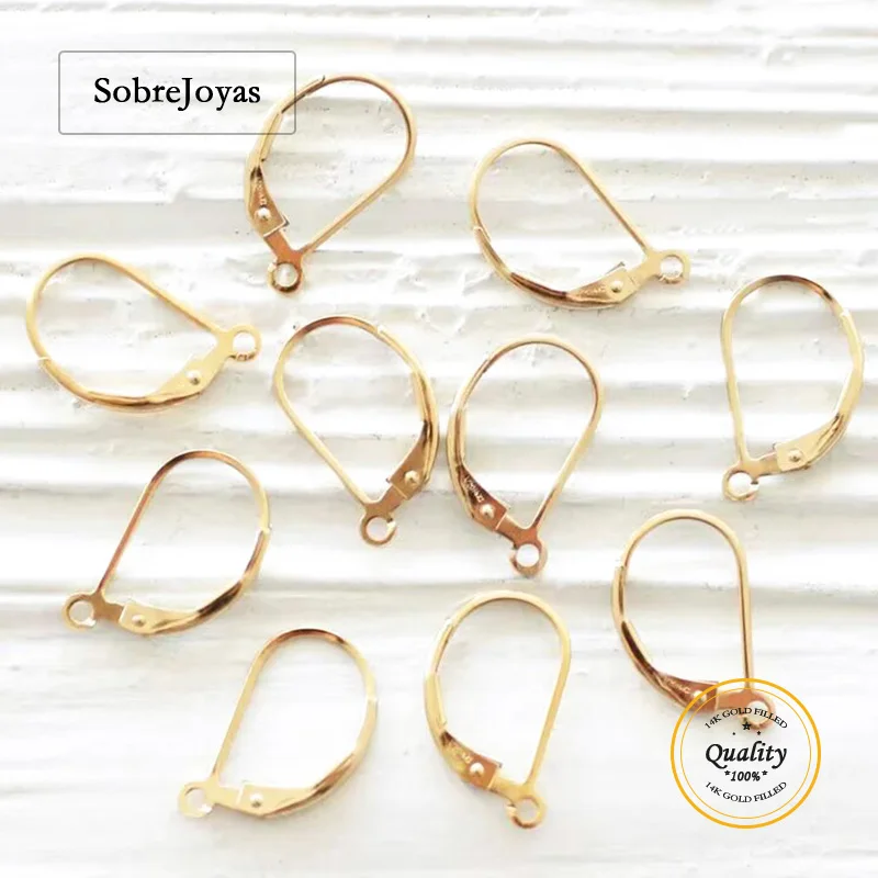 

Простая проволока для ушей с рычагом 14 карат и кольцом для изготовления сережек своими руками, ювелирных изделий, застежки, аксессуары для сережек