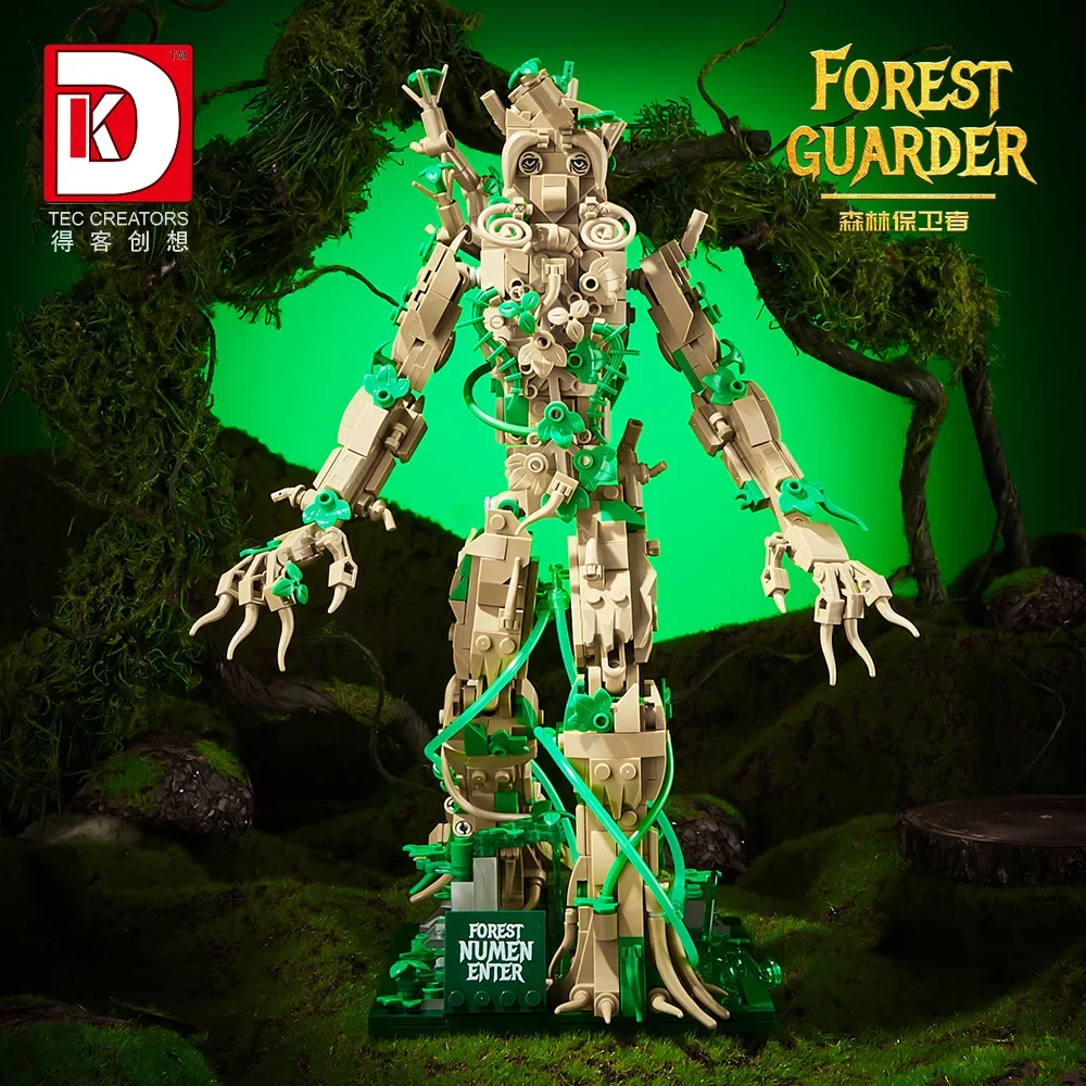 junt Mini Building Blocks MOC Tree Man Treebeard Magic World Lord Rings 3D Model DIY Bricks Figurka Zabawka na prezent świąteczny