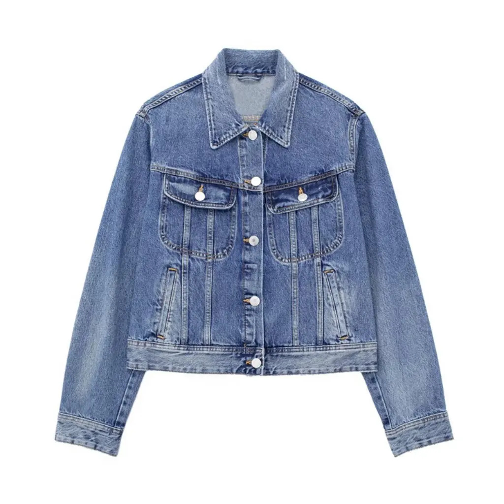 

Women's Casual Denim Short Jacket Coat Spring Autumn Top Street Style Fashion