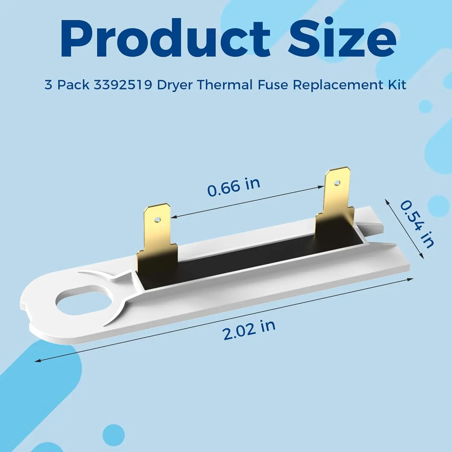 3392519 Dryer Thermal Fuse Part WP3392519 AP6008325 G4AP0500 3388651 694511 80005 WP3392519VP For Ken.more Dryer Thermal Fuse