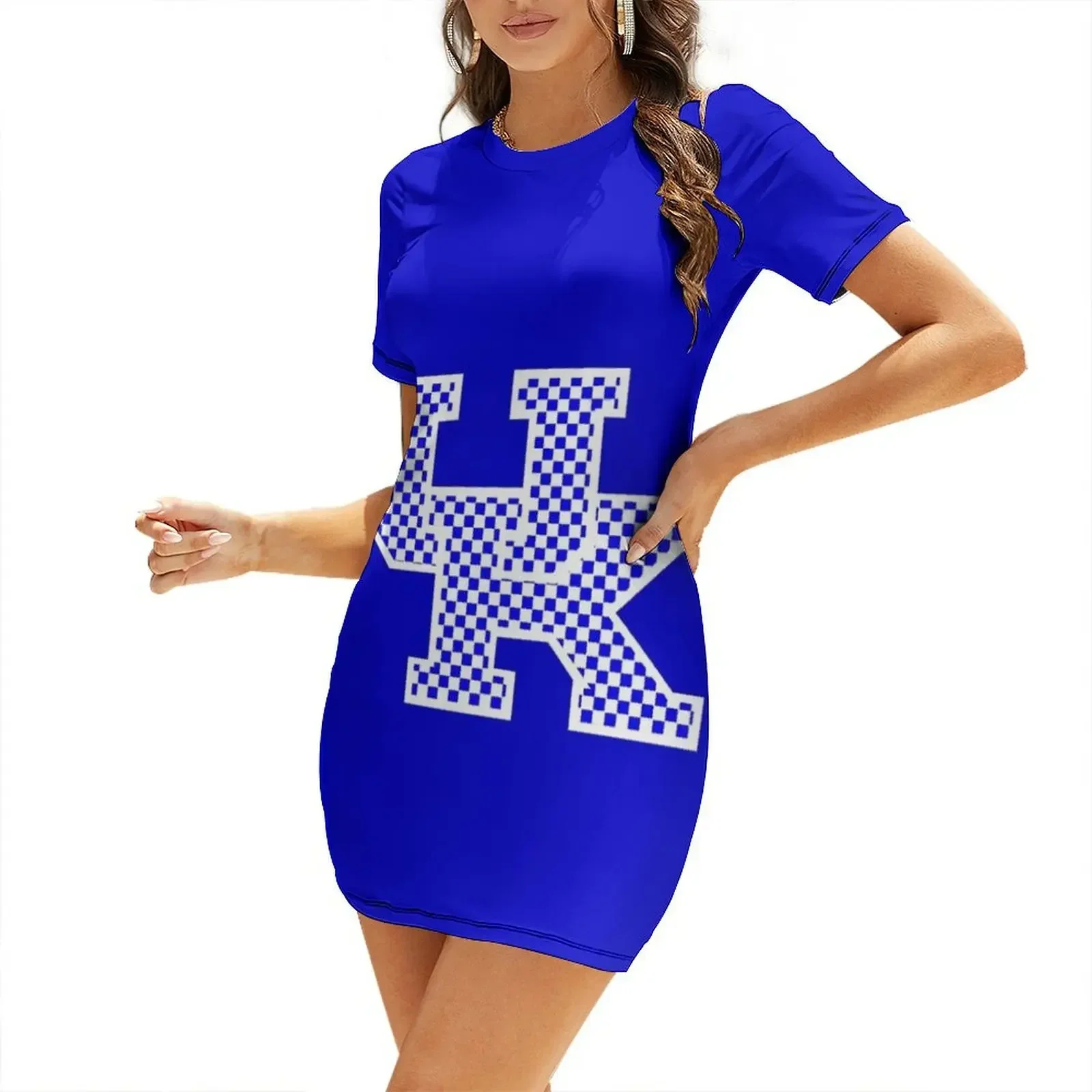 

UK logo Short-Sleeved Dress dresses for official occasions Summer women's clothing