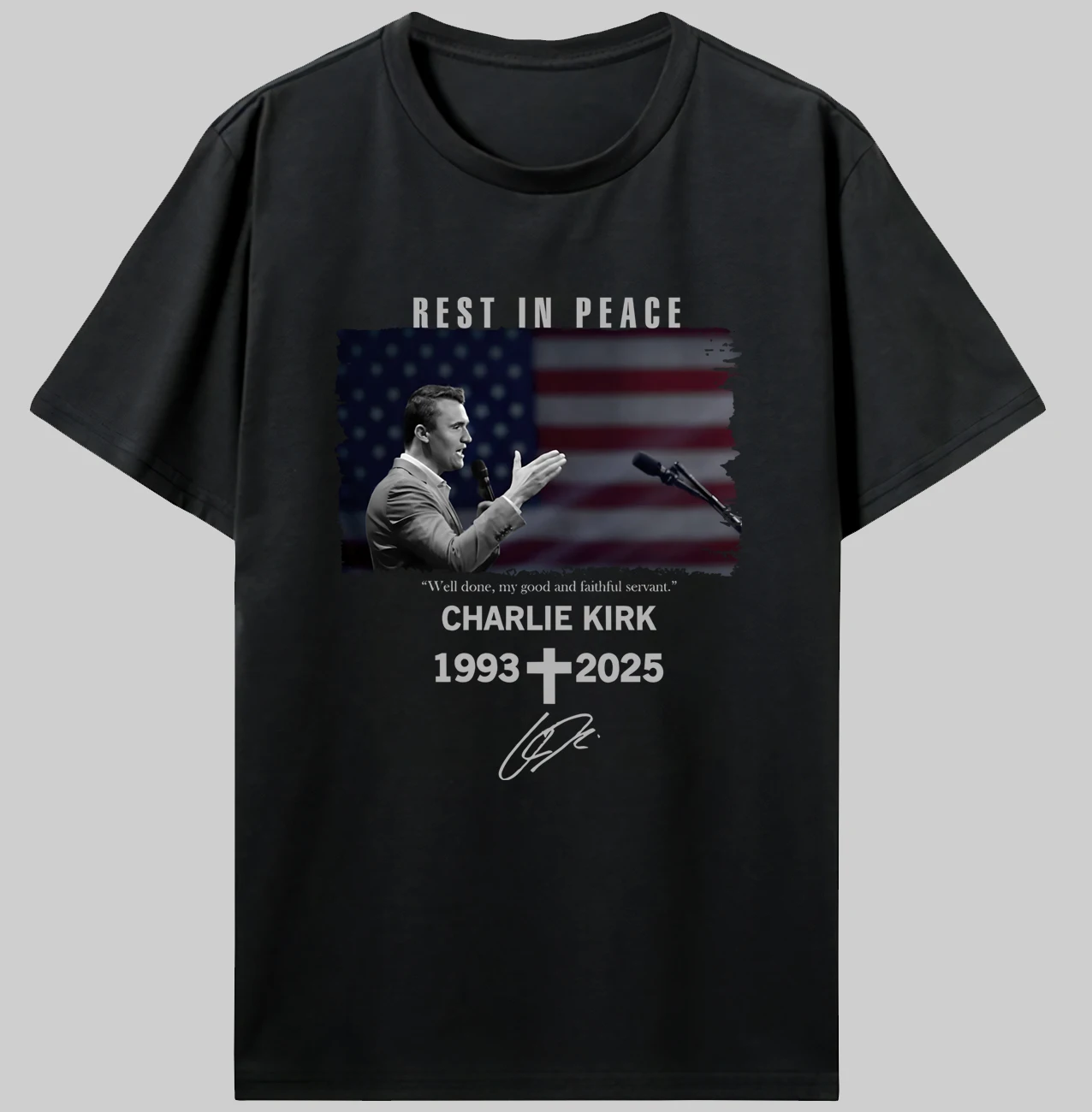 LE RIP Justice for Charlie Kirk Shirt Prayers Up for Charlie Human Rights Activist Shirt Thank You for Your Memories 1993-2025