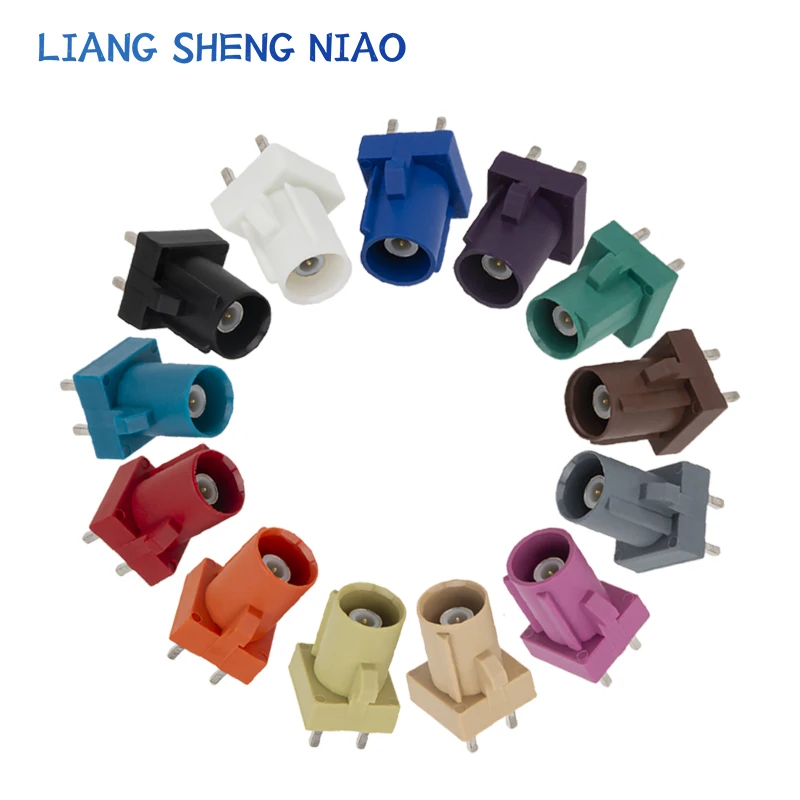 Fakra-Je Straight Male Inner Pin Positive Four-Legged Seat Car Connector Abcdefghikmdz Type French Card Male Seat