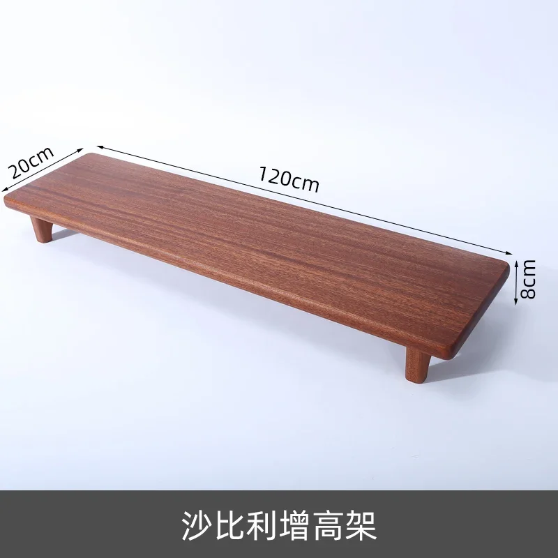 Minimalistisch hoogteverhogend rek Massief houten desktopcomputerstandaard Desktopscherm Monitorstandaard Veelzijdige scène Notebooktafel