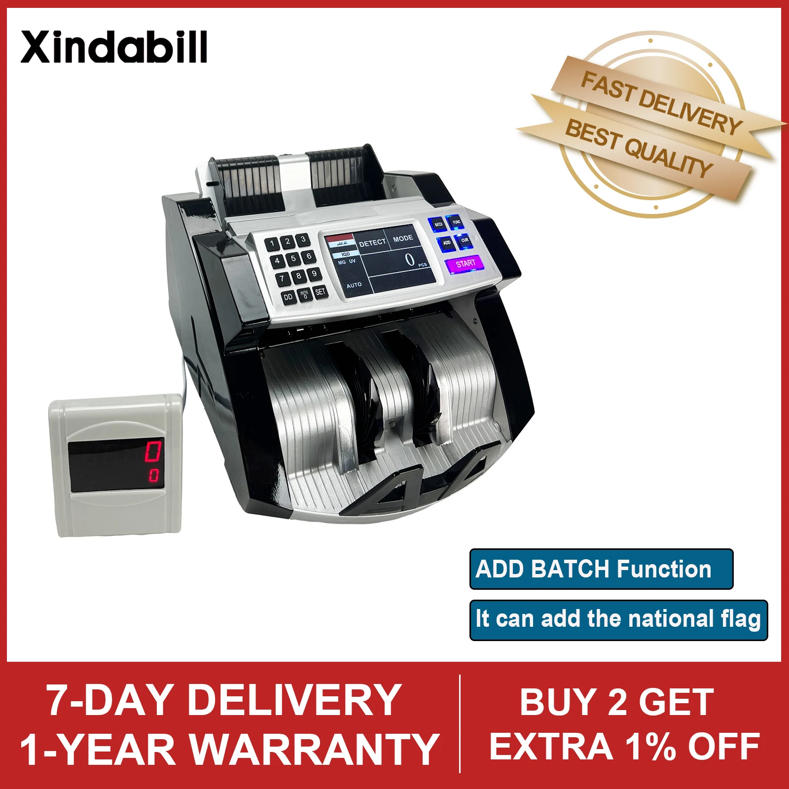 

1008T EUR USD PKR RUB Money Counting Machine Multi Bill Banknote Counter Detector