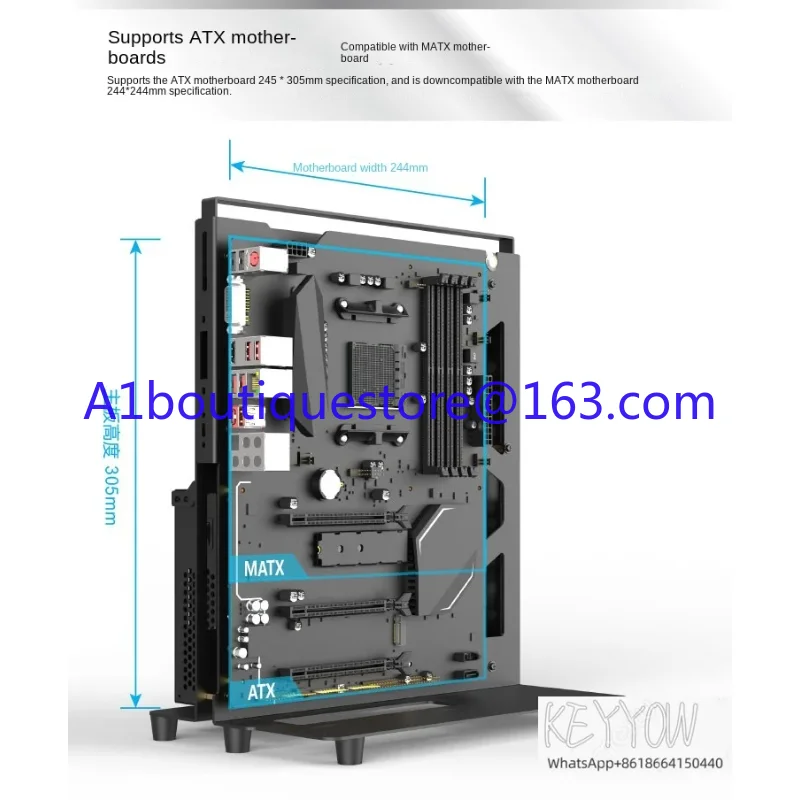 X5P 2024 حافظة كمبيوتر مكتبي ATX حافظة كمبيوتر مفتوحة،