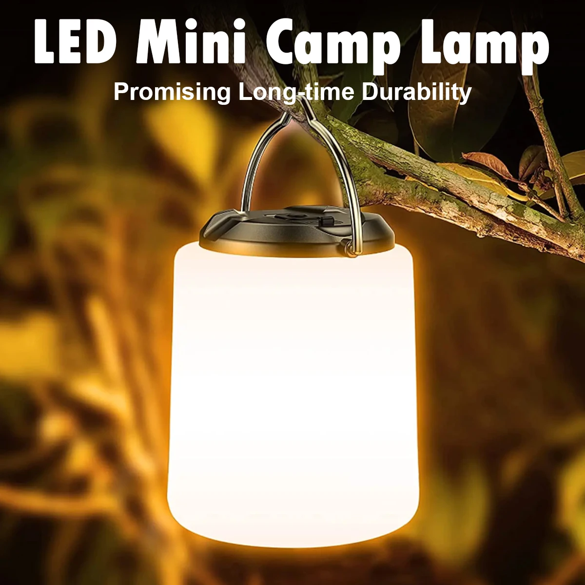 

Mini Led Camping Lantern 1200mah Garden Waterproof Emergency Bedside Canopy Lamp Usb Light Warm Portable Hiking Night Flashlight