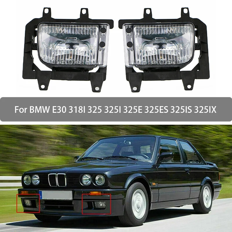 Fog Lamp Assembly For BMW E30 325 325e 318i 325es 325is 325iX Front Bumper Fog Light Daytime Running Light 63171385945