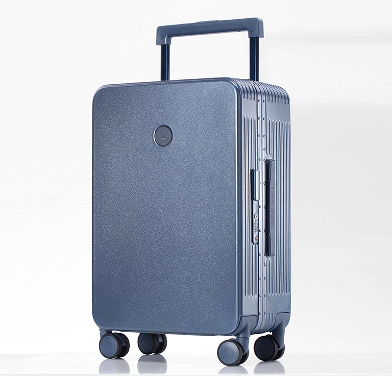 Bagages de voyage à large tige pour hommes et femmes, valise à roulettes à la mode, cadre en aluminium, étui à mot de passe TSA, 20 po, 22 po, 24/26 po