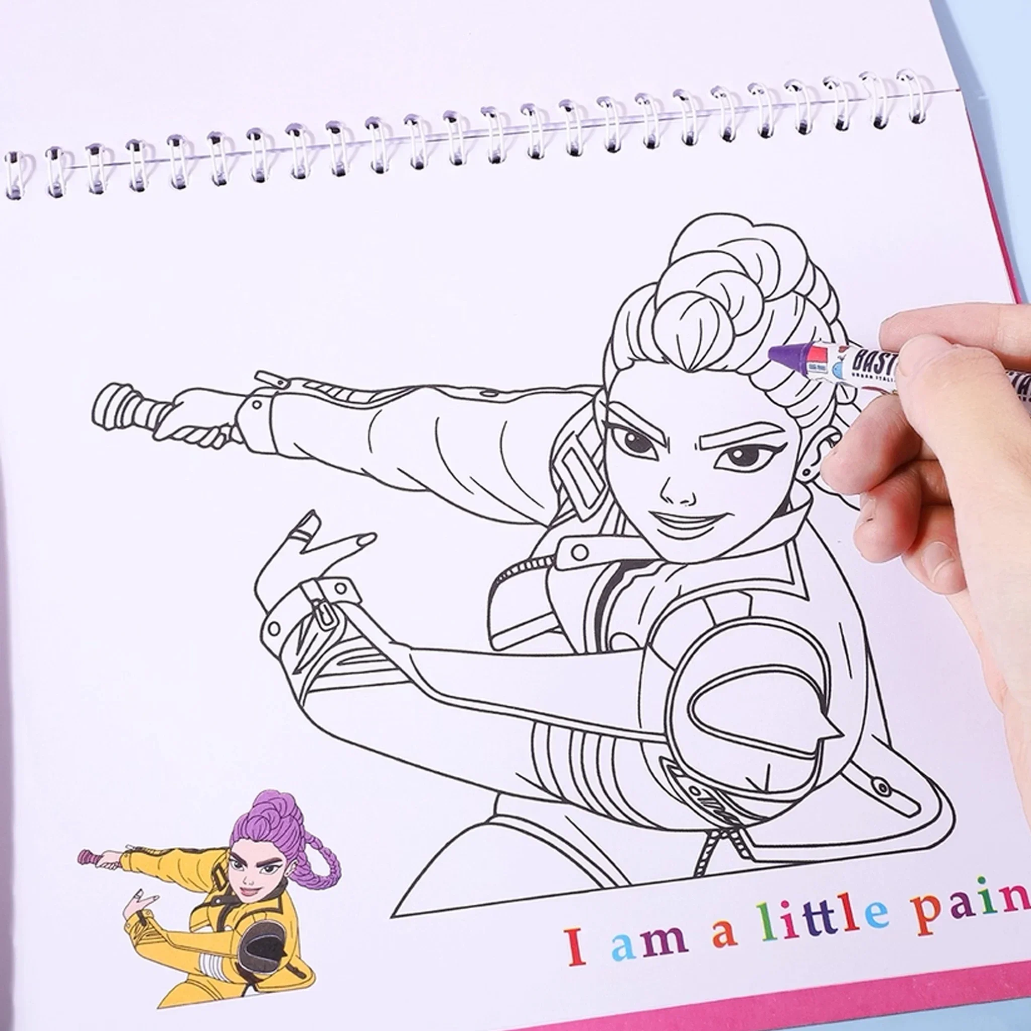 حار! Witch Hunt Squad - كتاب تلوين جرافيتي للأطفال على طراز K-Pop (مع أقلام تلوين) |   كتاب التلوين والرسم التعليمي