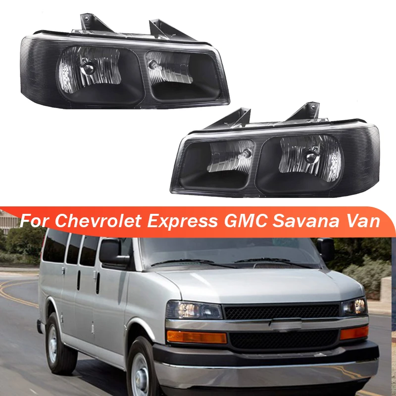 For Chevrolet Express 1500 2500 3500 GMC Savana Van 1500 2500 3500 2003-2019 Car Headlight Brake Signal Headlamp Without Bulb