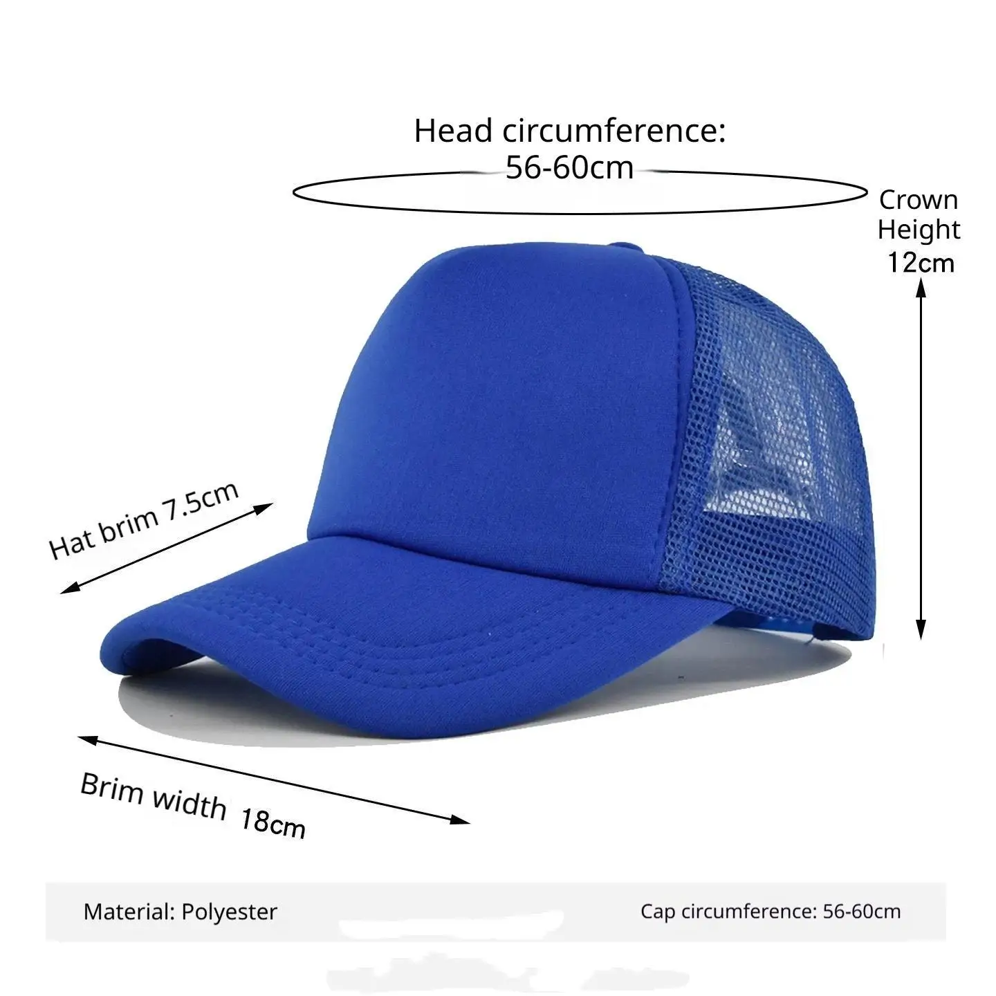 Men's Hat Custom Logo Personalized Print Design Pattern DIY Truck Driver Mesh Baseball Cap Tourism Team Color Blocking Sun Cap