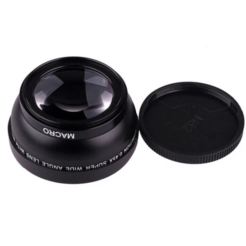 ZIZI Wide Angle Lenses 0.45X 52Mm Wide Angle HD Lens Conversion Wide-Angle Camera Lens With Macro Lens