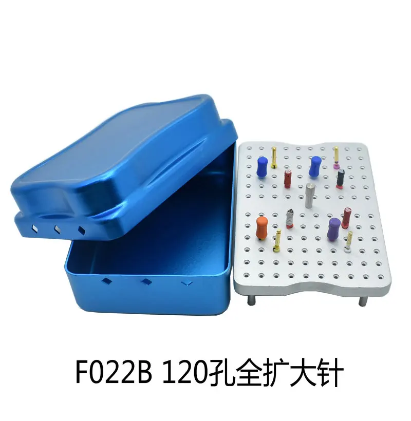 Dental 120 Holes Disinfection Endo Files Holder Box Autoclave Sterilizer Case Burs For Oral Care Tools Random Color