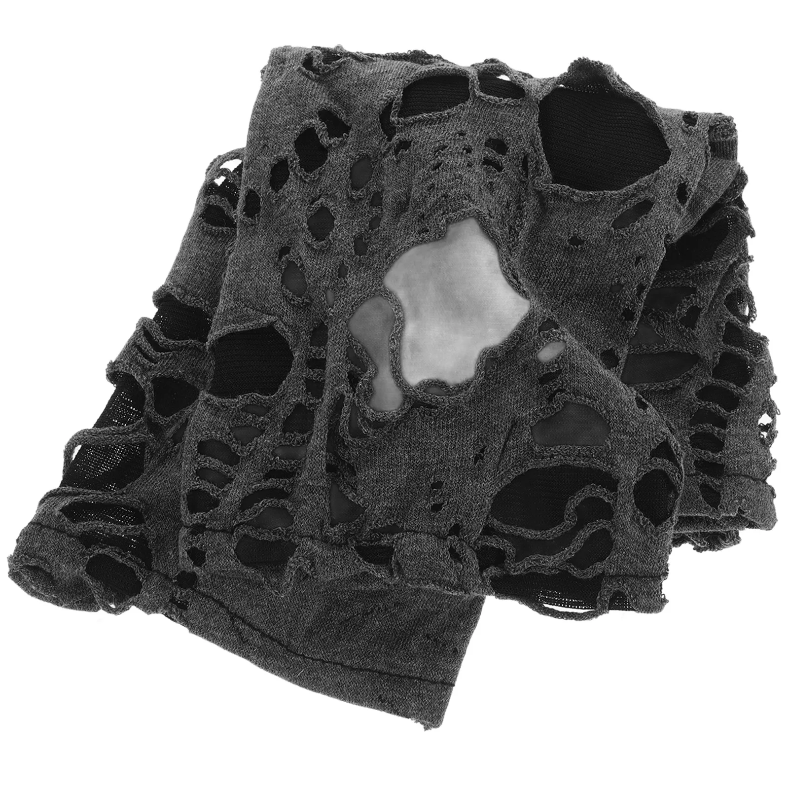 1Pair Black Fingerless Punk Gloves Half Finger Halloween Party Cosplay Gothic Grunge Costume Accessories for Women Men