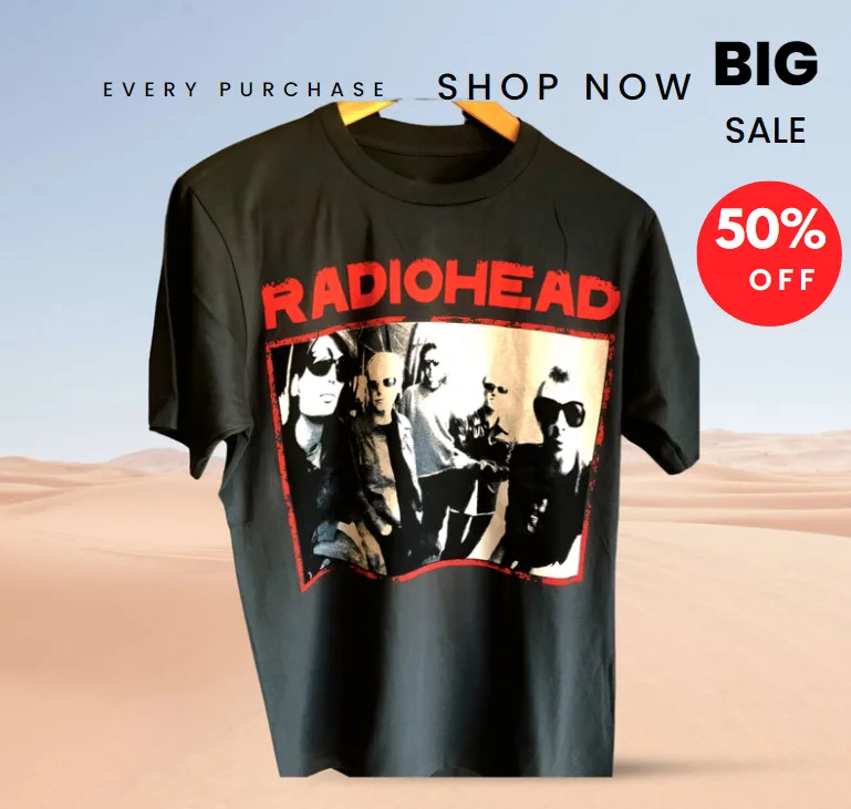 RADIOHEAD Vintage T-Shirt Unisex Retro concert Rare For Fans size S-3XL