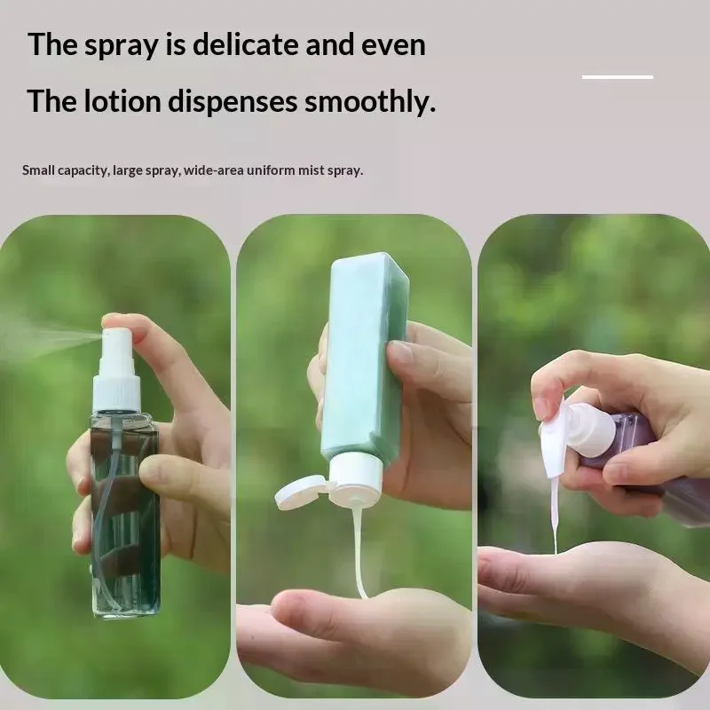 Refillable Travel Bottles 4 In  Portable Toiletry Container Leakproof Compact Design for Business Trip Vacation Camping