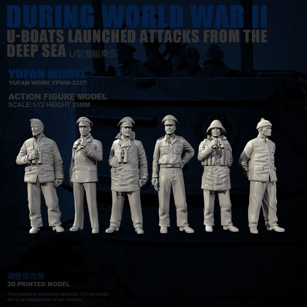 

1/72 Resin Soldier model kits figure colorless and self-assembled (Six soldiers) 3D Printing YFWW-2337/3D