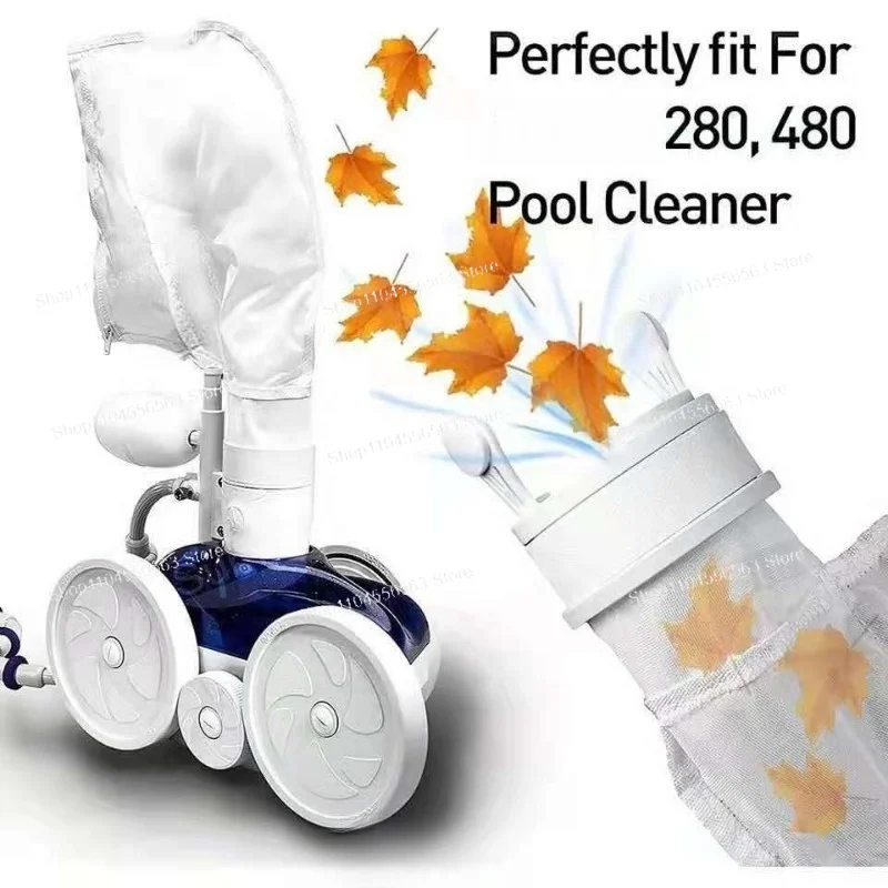 Filter Bag Compatible with 280 480 Pool Cleaner, Pool Cleaning Mesh Replacement Parts