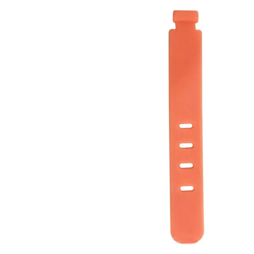 

New TPR Data Cable Storage Device 6 Colors 4 Holes Rubber Thread Trimmer Tie Straps