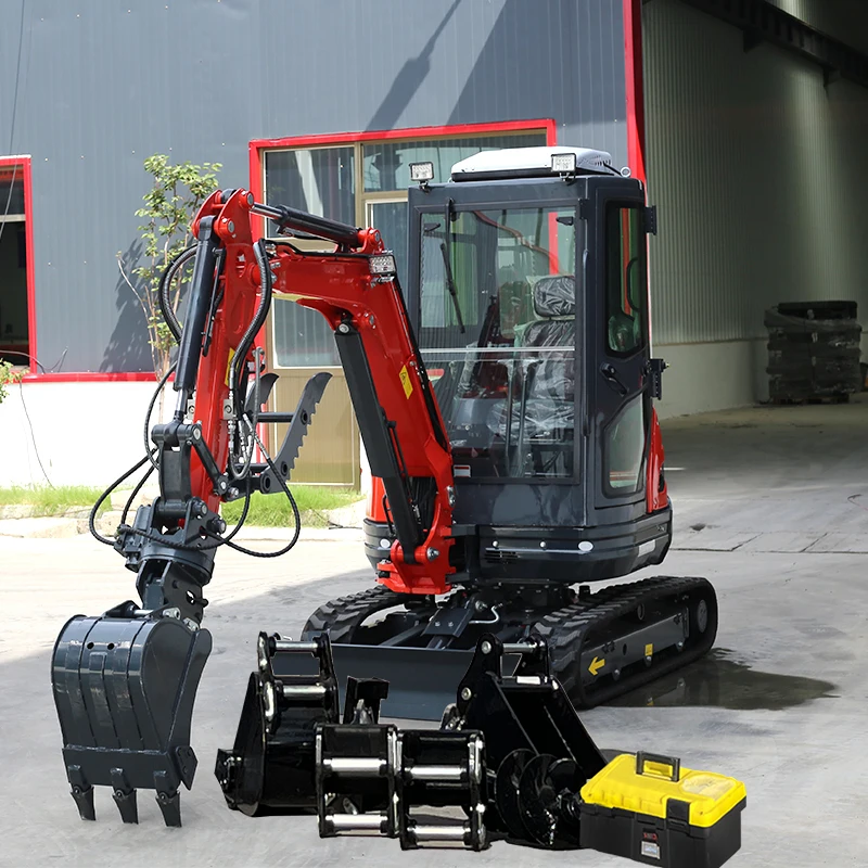New Trend Micro Mini  Track Excavator 1 Ton with Engine Cabin Mini Excavator for Sale