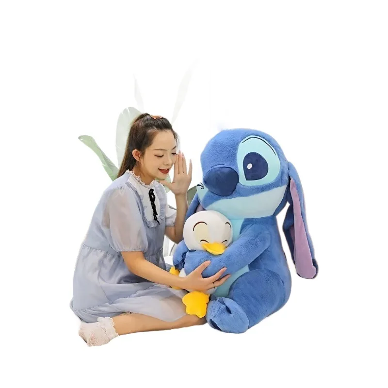 Tamanho ponto bonito ponto pato brinquedo de pelúcia kawaii dos desenhos animados anime boneca de pelúcia travesseiro sono brinquedo calmante menino e menina presentes aniversário