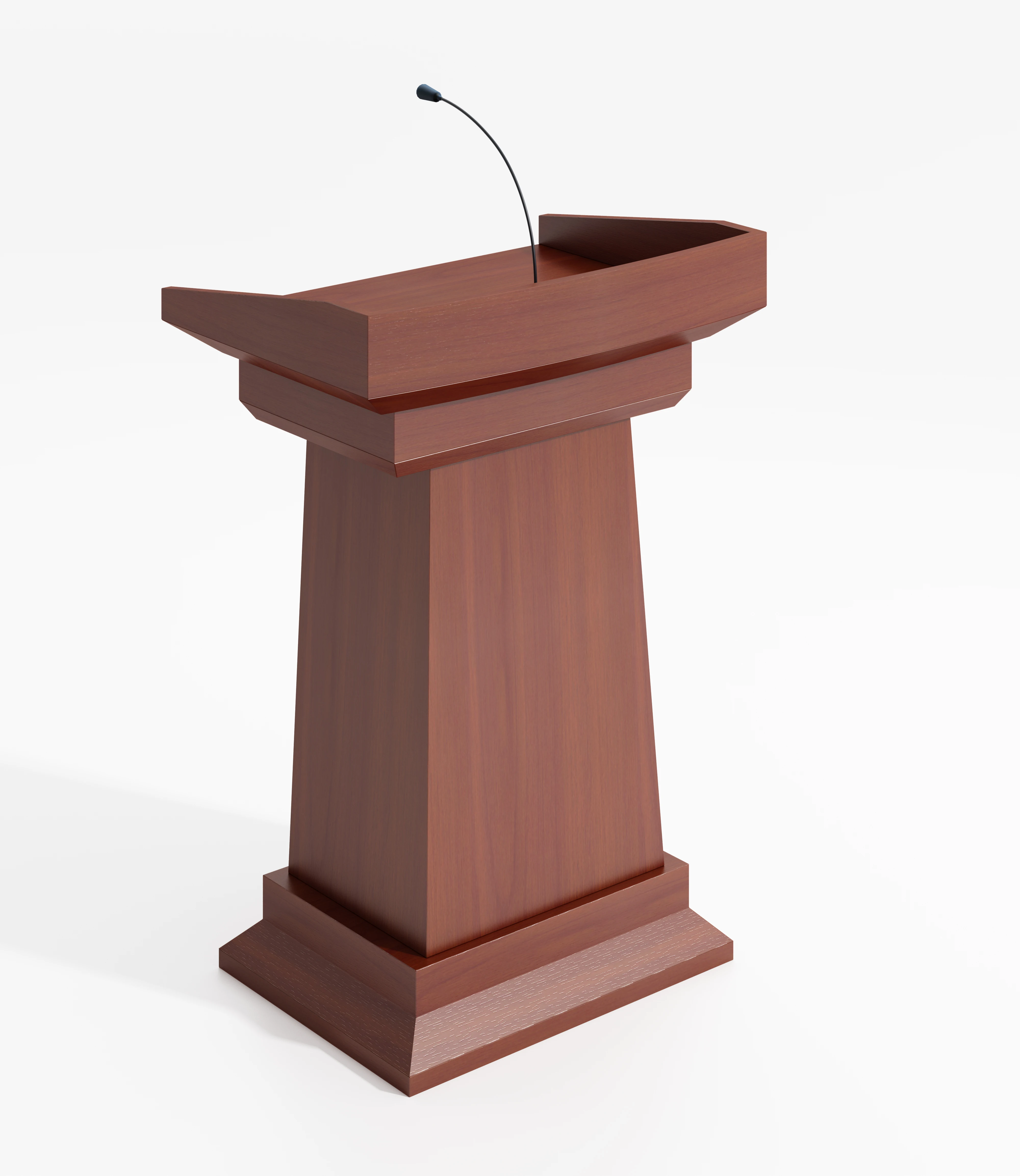 Hot Sale Wooden Movable Podium Stand With Compartments For Meeting