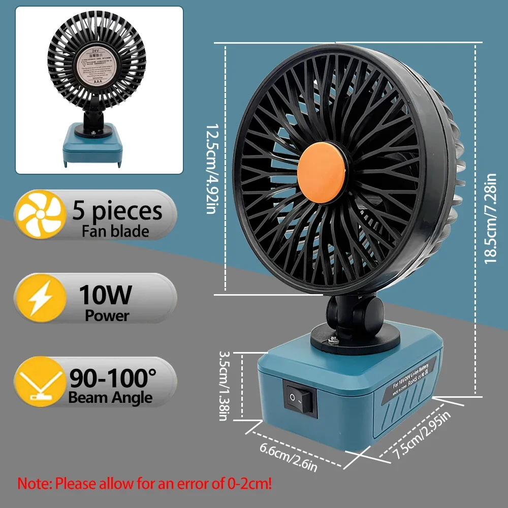 

BL1830 Power Tool Parts for Makita 18V Lithium Battery Electric Fan Desktop Table Fan USB TypeC Charger Power Bank BL1815 BL1860