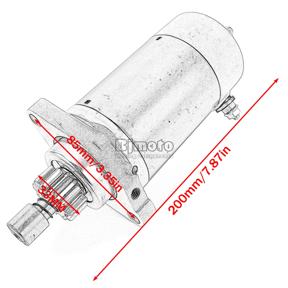 Motorrad-Anlasser für Yamaha 25PS 50PS 60PS 70PS 6H3-81800-10 6H3-81800-11 30PS 40PS 6J4-81800-00 6F5-81800-11 – Detail 7