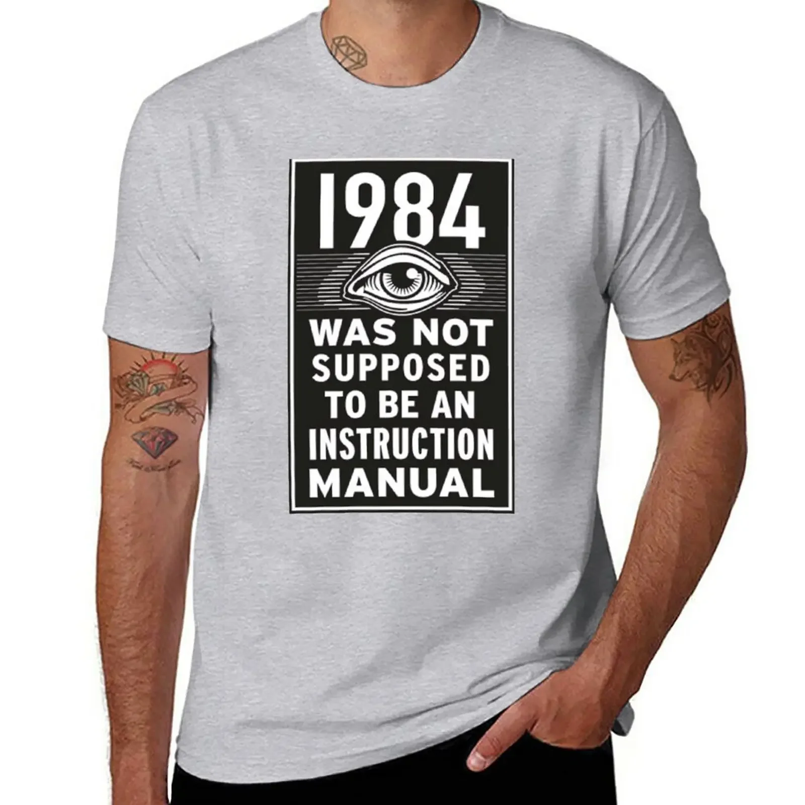 1984 Instruction Manual T-Shirt plus sizes summer top clothes for men