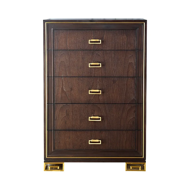 

New Chinese-style chest of drawers Modern simple cabinet Storage cabinet Neoclassical locker Living room Bedroom chest furniture