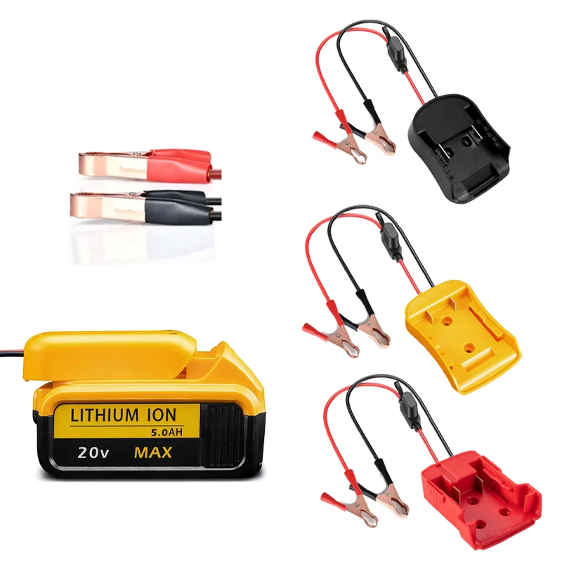 Car Jump Starter Car Booster For Makita/Milwaukee/Dewalt 18V 20V Li-ion Battery Adapter Booster Starting Device Jump Start Tool