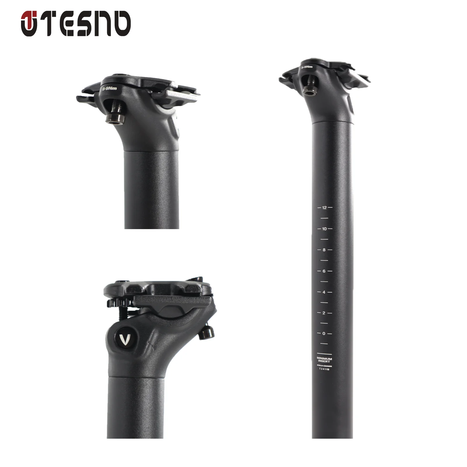 

TESNO Bicycle Seatpost MTB Road Ultralight Aluminum Alloy Bike Seat Post Saddle Seat Tube 30.9/31.6mm*350mm Cycling Parts