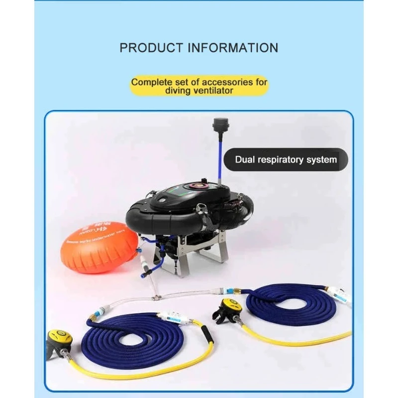 

12M China Diving Respirator Underwater Equipment Set Electric Machine Mini Scuba Equipment for Fishing BCD