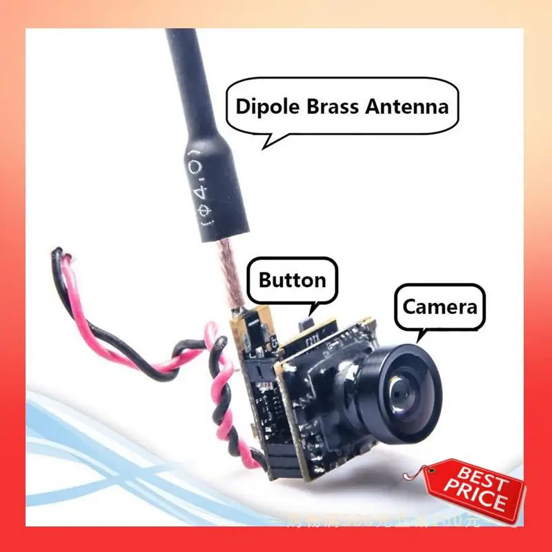 

ABNR Micro AIO 800TVL камера 5,8 ГГц 25 МВт FPV передатчик Withdipole латунная антенна комбинированный дляfpv квадрокоптер дрон 701U-A