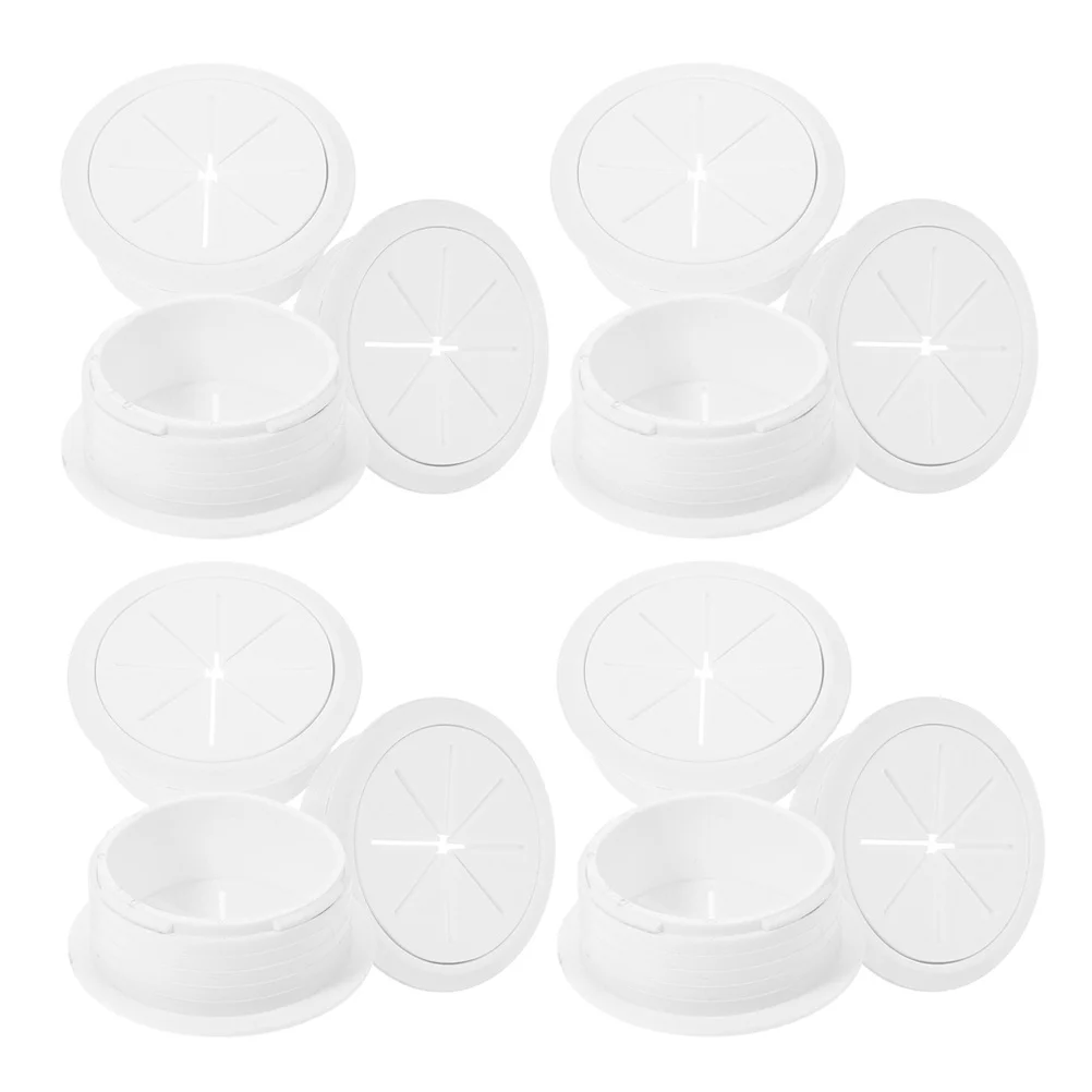 

20Pcs Desk Wire Hole Covers Round Cable Grommets Plastic Cord Hole Plugs Desktop Organizer Desk Grommets Cable Grommet