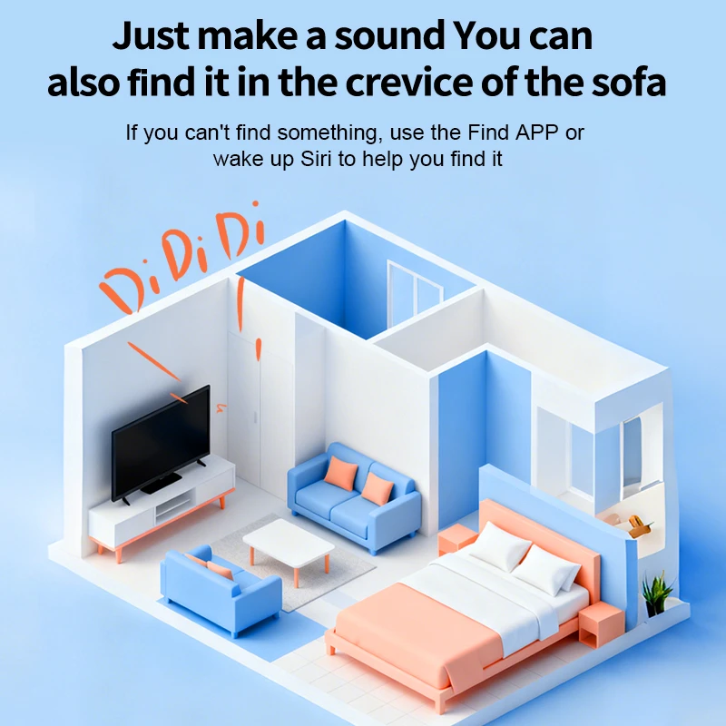 جهاز جديد مضاد للخسارة لـ Apple مناسب للحيوانات الأليفة والأطفال المسنين مفتاح مضاد للخسارة جهاز تعقب قطعة أثرية يعمل مع Find My APP 2025