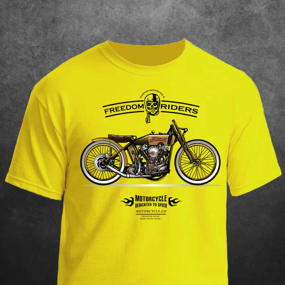 T Shirt Man Motorcycle Motorbike Art Vintage Rebel Riders Outlaw Racing Summer Casual Printing Short Comfortable O-neck