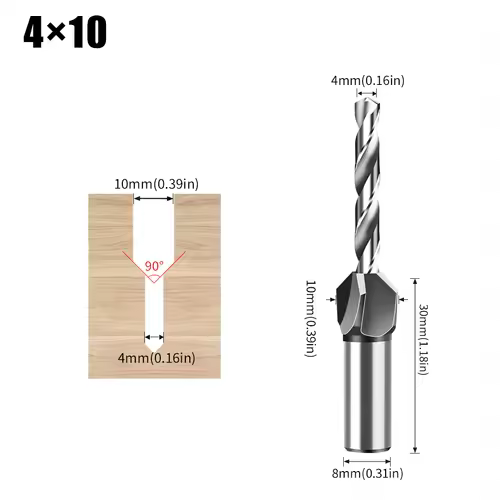 Woodworking Limit Four Edge Countersink Drill Alloy Drill Cone Drill Adjustable Depth Step Drill Screw Countersink Drill Bit - Image 7