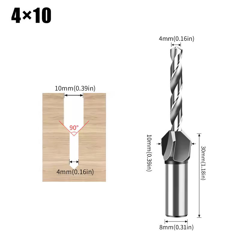 Woodworking Limit Four Edge Countersink Drill Alloy Drill Cone Drill Adjustable Depth Step Drill Screw Countersink Drill Bit - Image 7