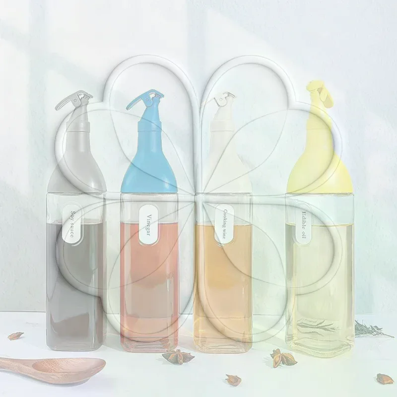 Durable Thick Glass Oil Dispenser Bottle with Flip Top Lid 1Pcs Seasoning Container for Home Cooking & Baking
